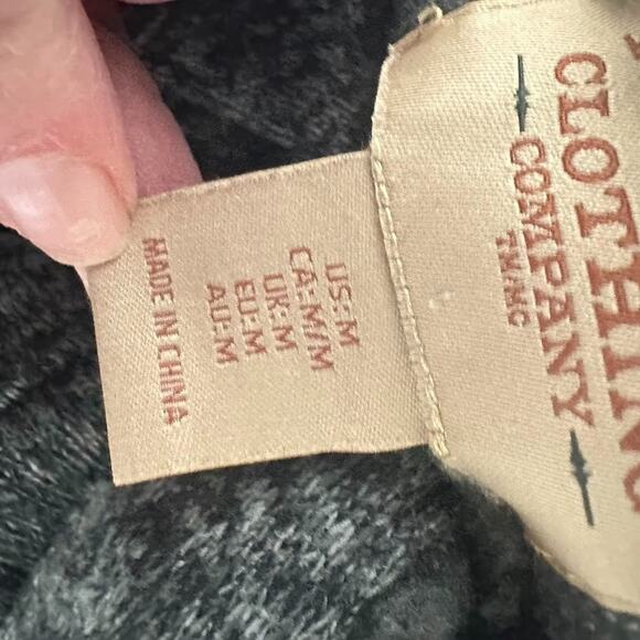 Telluride Clothing Company Womens Medium Sweater Button Mock Neck Grey Marled - Picture 6 of 10